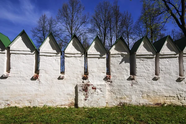 Steinmauer in Susdal, Russland — Stockfoto