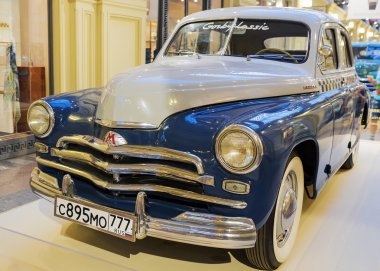 Moskova, Rusya-Temmuz 11: Sovyet sergi vintage otomobillerde