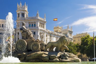 Cibeles Fountain - a fountain in the square of the same name in clipart