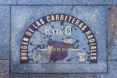 Kilometer Zero in Madrid, Spain clipart
