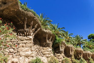 Barselona, İspanya 'da Park Guell
