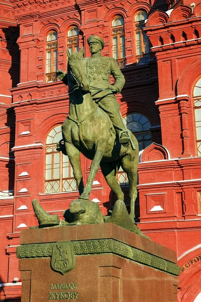 Pomnik Żukowa w Moskwie, Rosja — Zdjęcie stockowe