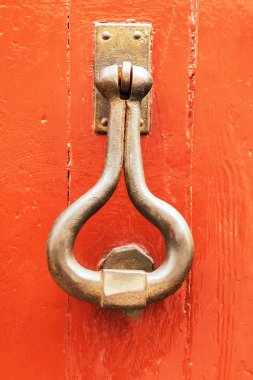 eski kapı üzerindeki Vintage demir kolu