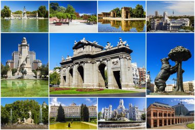 collage of Madrid, Spain clipart
