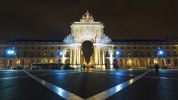 Plaza del Comercio (Praca do Comercio) en Lisboa, Portugal — Foto de Stock