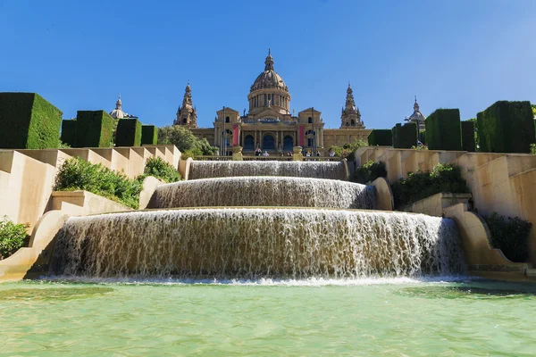 국립 박물관 바르셀로나, 플라자 드 스페인, 스페인 — 스톡 사진