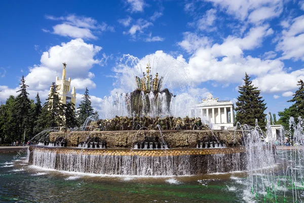 Fontaine fleur de pierre dans l'exposition VDNH à Moscou — Photo