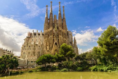 Barcelona, İspanya - 15 Eylül: Sagrada Familia, 2015 yılında Barc