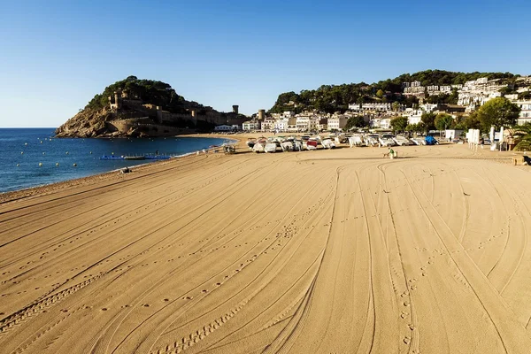 Plaży w Tossa de Mar w Hiszpanii — Zdjęcie stockowe