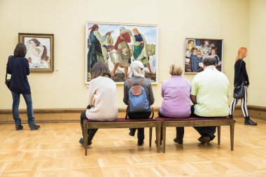 Moskova, Rusya-1 Mart: Devlet Tretyakov sanat galerisinde Mosco