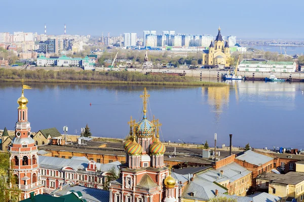 Panorama över Nizjnij Novgorod, Ryssland — Stockfoto