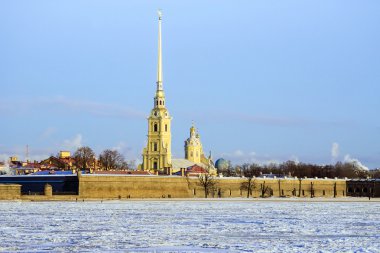Peter ve paul kalede Petersburg'daki kış