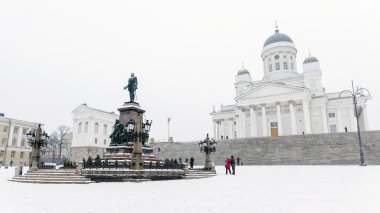 Helsinki kışın St. Nicholas Katedrali
