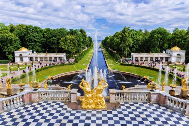 Peterhof Unesco 'daki Büyük Şelale Çeşmesi Dünya Mirası