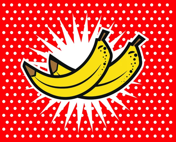 Pop Art Banany Symbol Tło Obrazek Stockowy