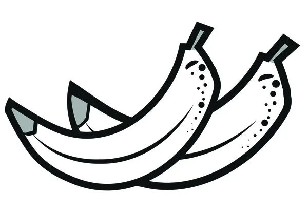 Banan czarno-biały clipartów Zdjęcia Stockowe bez tantiem