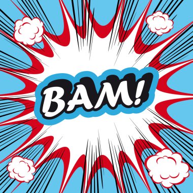 Pop Art patlama arka plan Bam!