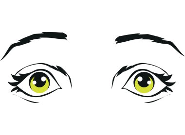 Sürpriz göz beyaz arka plan üzerinde izole