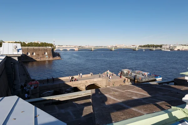 View from the roof of the Peter and Paul Fortress on the Neva Ri — Stock Photo, Image