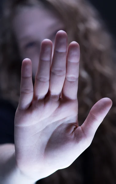 Victim of scary crime — Stock Photo, Image