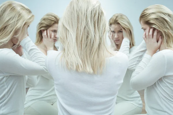 Asylum patient with dual personality — Stock Photo, Image