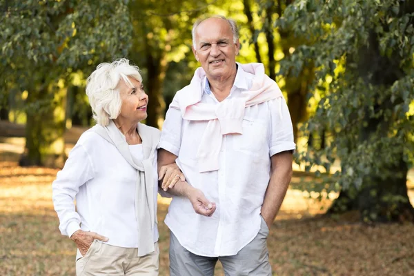 Mariage de personnes âgées dans le parc — Photo