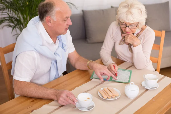 Und die richtige Antwort lautet:... — Stockfoto