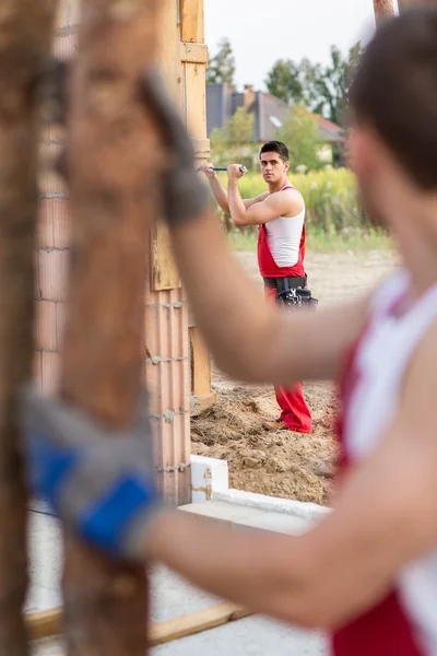 Employés de la société de construction — Photo