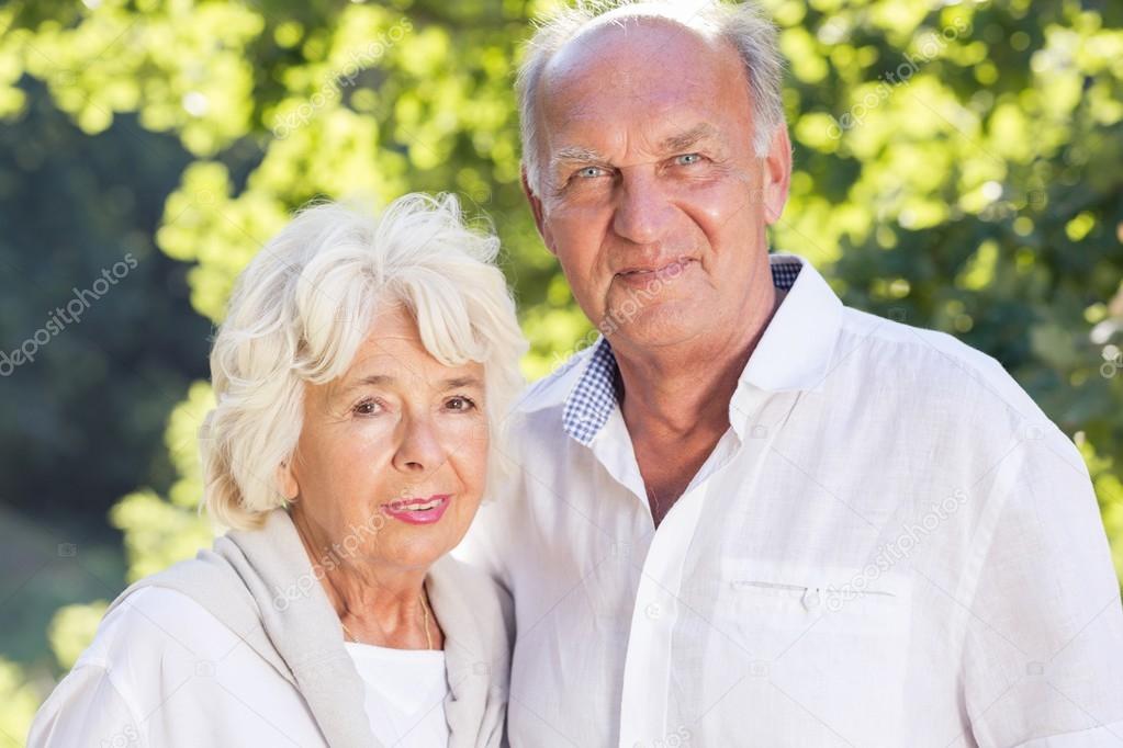 Senior couple spending time outdoors