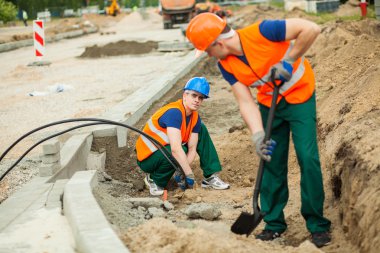 yol inşaat işçileri