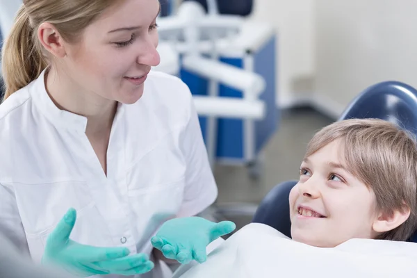 Gelukkig na de behandeling — Stockfoto