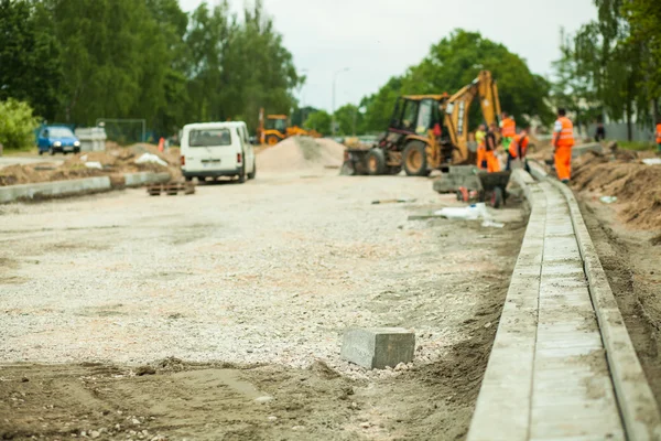 Construyendo una nueva carretera —  Fotos de Stock