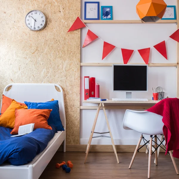 Cozy bedroom for young person — Stock Photo, Image