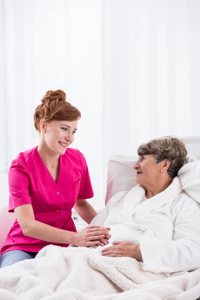 Senior lady on geriatric ward — Stock Photo, Image