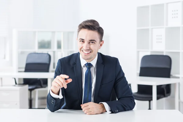 Joking during job interview — Stock Photo, Image