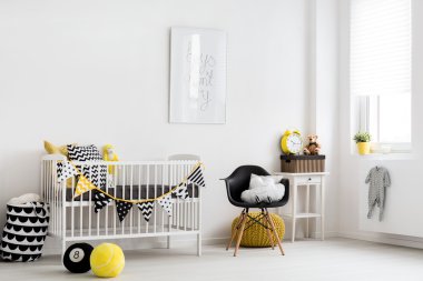 Bebek odası için İskandinav ilham