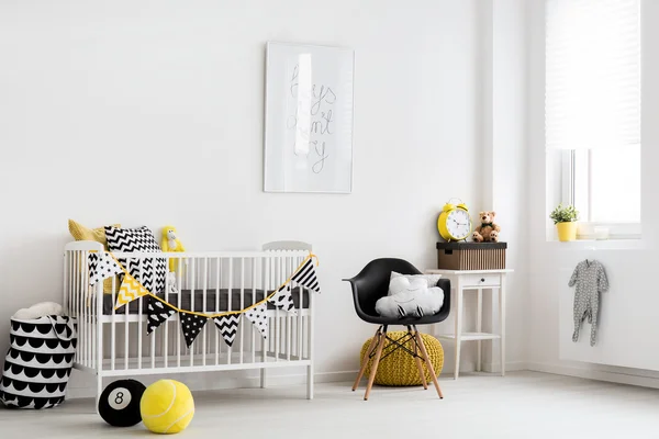 Scandinavian inspiration for a baby room — Stock Photo, Image