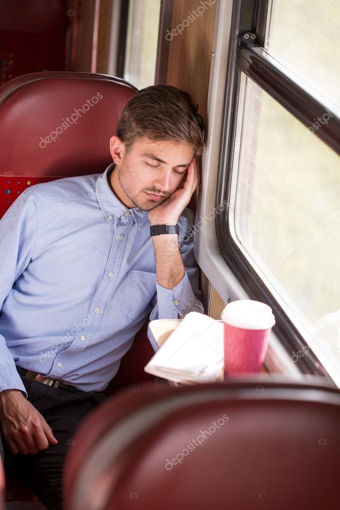Sleeping in train