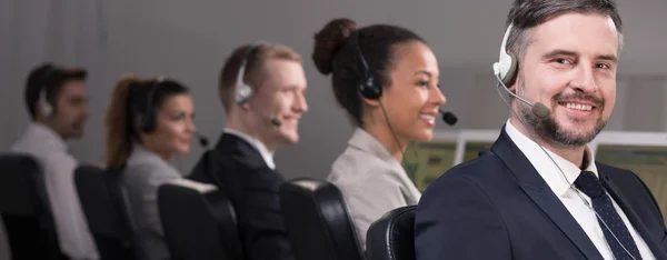 Group of the best telemarketers — Stock Photo, Image