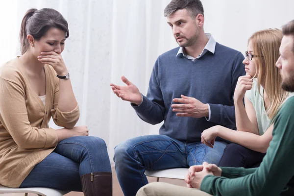 Crying troubled woman — Stock Photo, Image