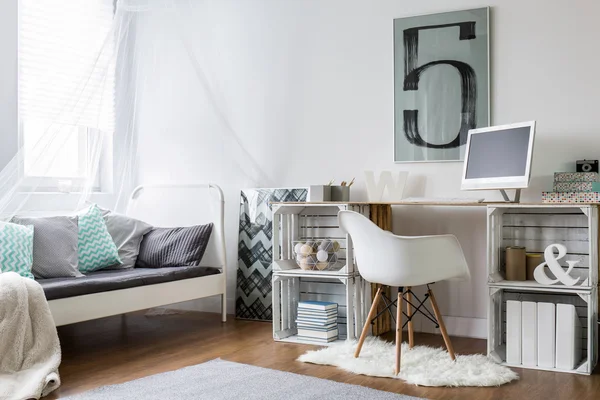 Cozy room in new modern stylish loft — Stock Photo, Image