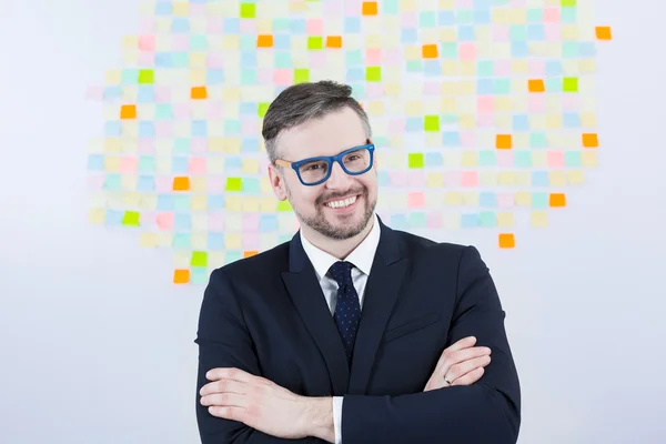 Hipster empresario en el trabajo — Foto de Stock