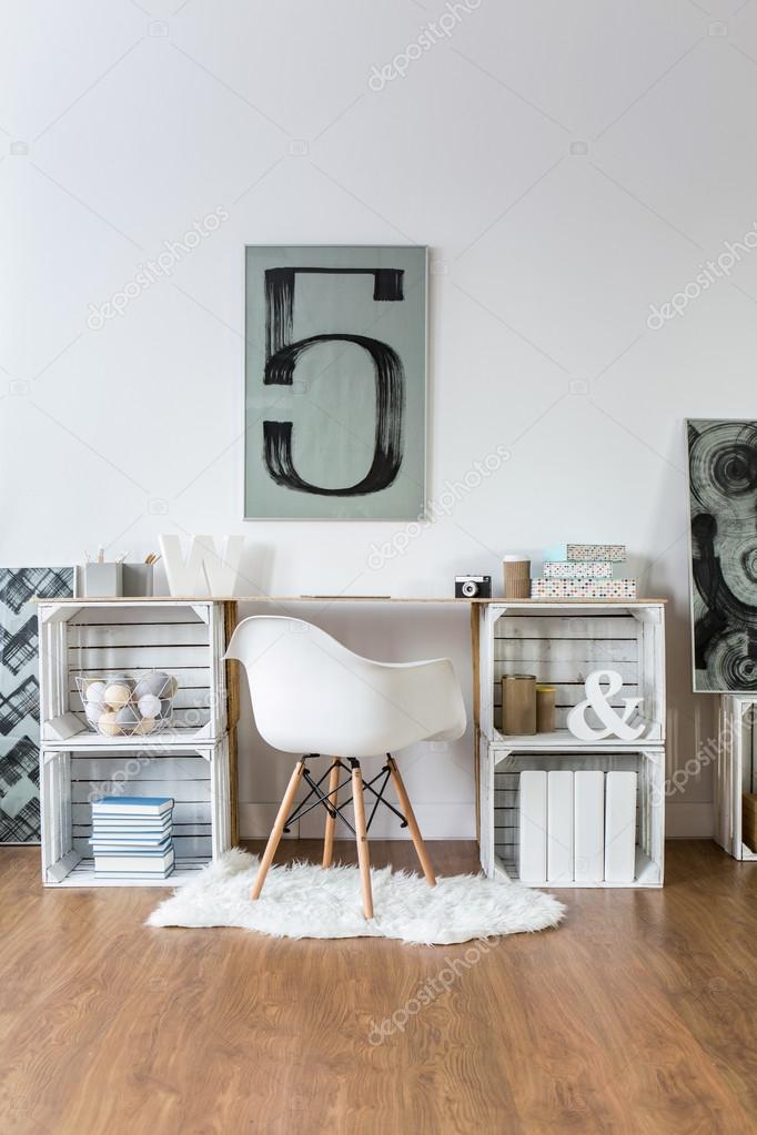 Hipster decorations in modern room