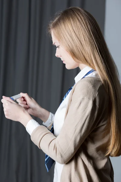 Malas noticias para la adolescente que chica —  Fotos de Stock