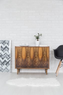 Rustik tuvalet ile modern düz