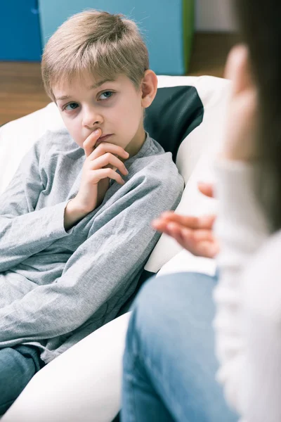 Little boy with big problems — Stock Photo, Image