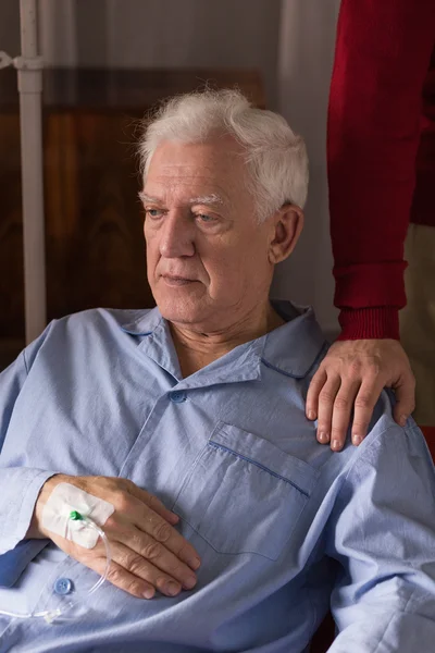 Depressed terminally ill senior — Stock Photo, Image