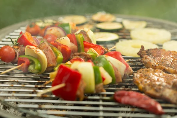 Shashliks on the grill — Stock Photo, Image