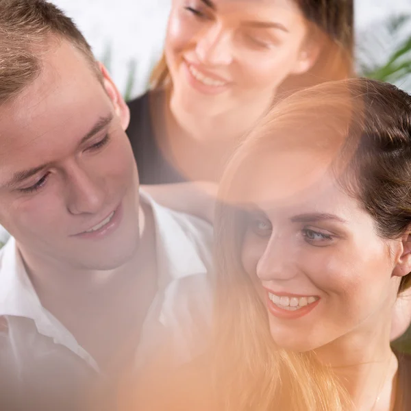 Romance conceito de triângulo — Fotografia de Stock