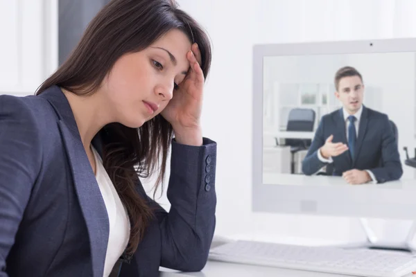 Sentirse mal en el trabajo — Foto de Stock